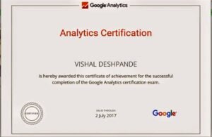 Google Analytics Certification, VDCS Global